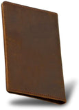 Magic Vosom Handmade Leather Passport Cover - Holder - with 2 Card Slots - Passport Case Brown