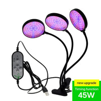 Full Spectrum Phytolamps DC5V USB LED Grow Light 3W 9W 15W 18W 27W 30W 45W Desktop Clip Phyto Lamps for Plants Flowers Grow Box