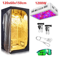 Grow Tent Room Complete Kit 1000W 2000W LED Grow Light+Multiple Size Grow Tent Combo Hydroponic Growing System for Indoor Plants