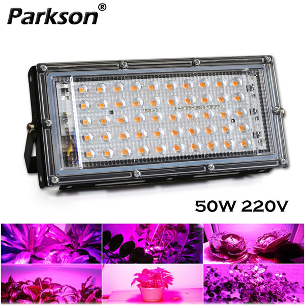 LED Grow Light PhytoLamp For Plants Tent Flower Seeding 50W AC 220V Full Spectrum Lamp Indoor Outdoor Floodlight Grow Box